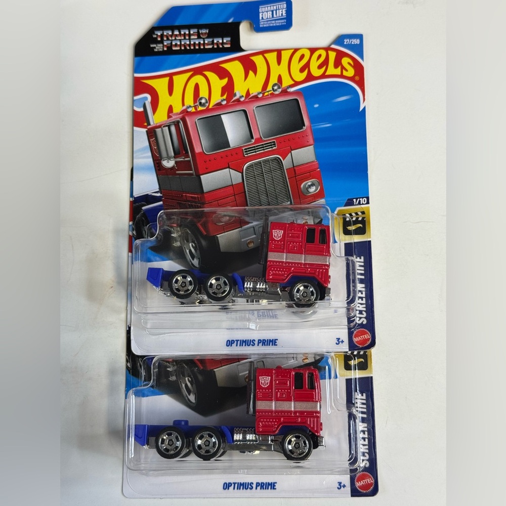 Hot Wheels TRANSFORMERS 2 OPTIMUS PRIME’S CRACKED BLISTERS